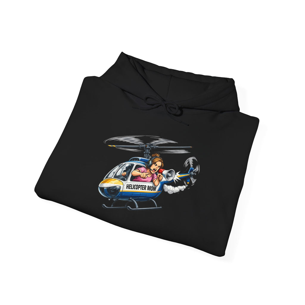 Helicopter Rescue Graphic Hoodie — Vintage Pilot Cartoon Sweatshirt