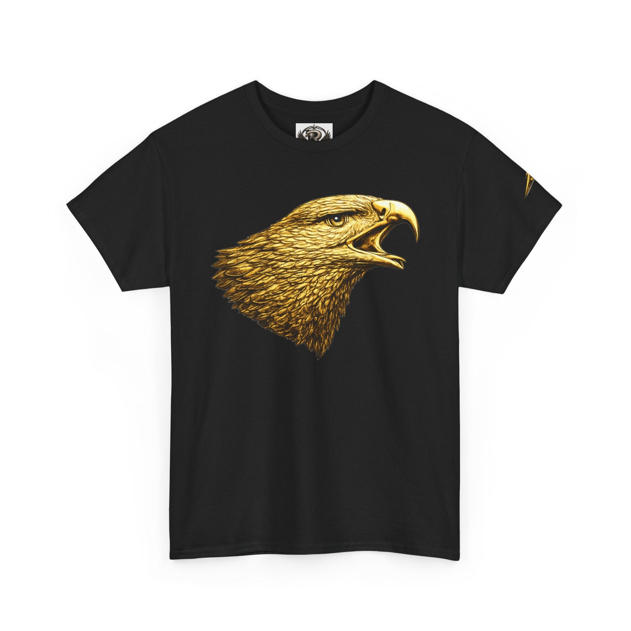 Eagle Head Graphic Tee — Vintage Golden Raptor Shirt