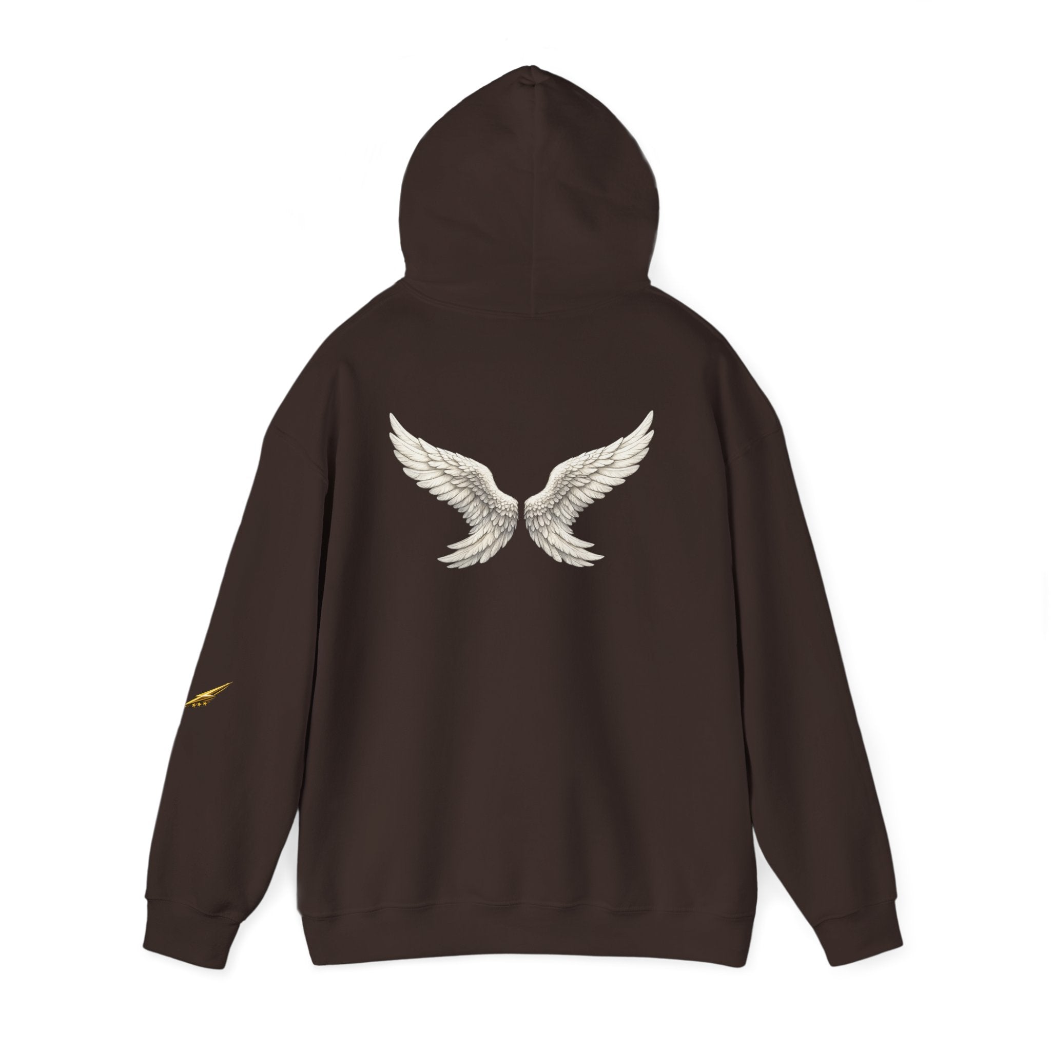 Angel Wings Hoodie — White Back Graphic Pullover