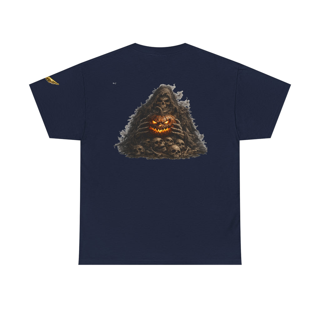 Halloween Pumpkin Pile T-Shirt — Spooky Jack-O'-Lantern Pile Graphic Tee