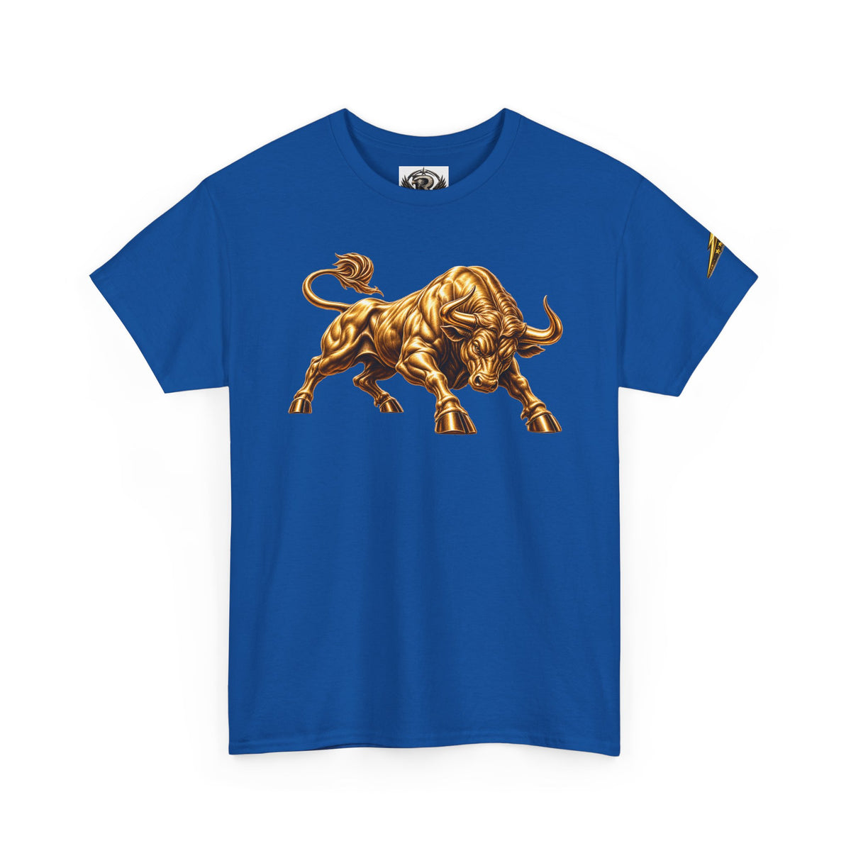 Golden Bull Graphic Tee — Charging Bull Design T-Shirt