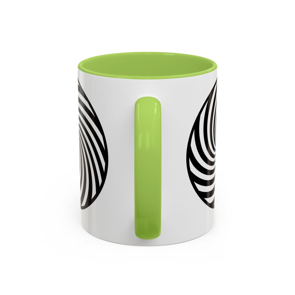 Hypnotic Swirl Accent Mug — Black & White Spiral Coffee Cup (11/15oz)