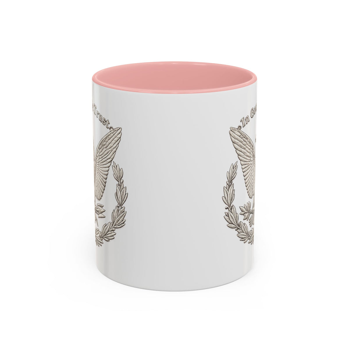 Eagle Emblem Coffee Mug — "In God We Trust" Accent Ceramic Mug (11/15oz)