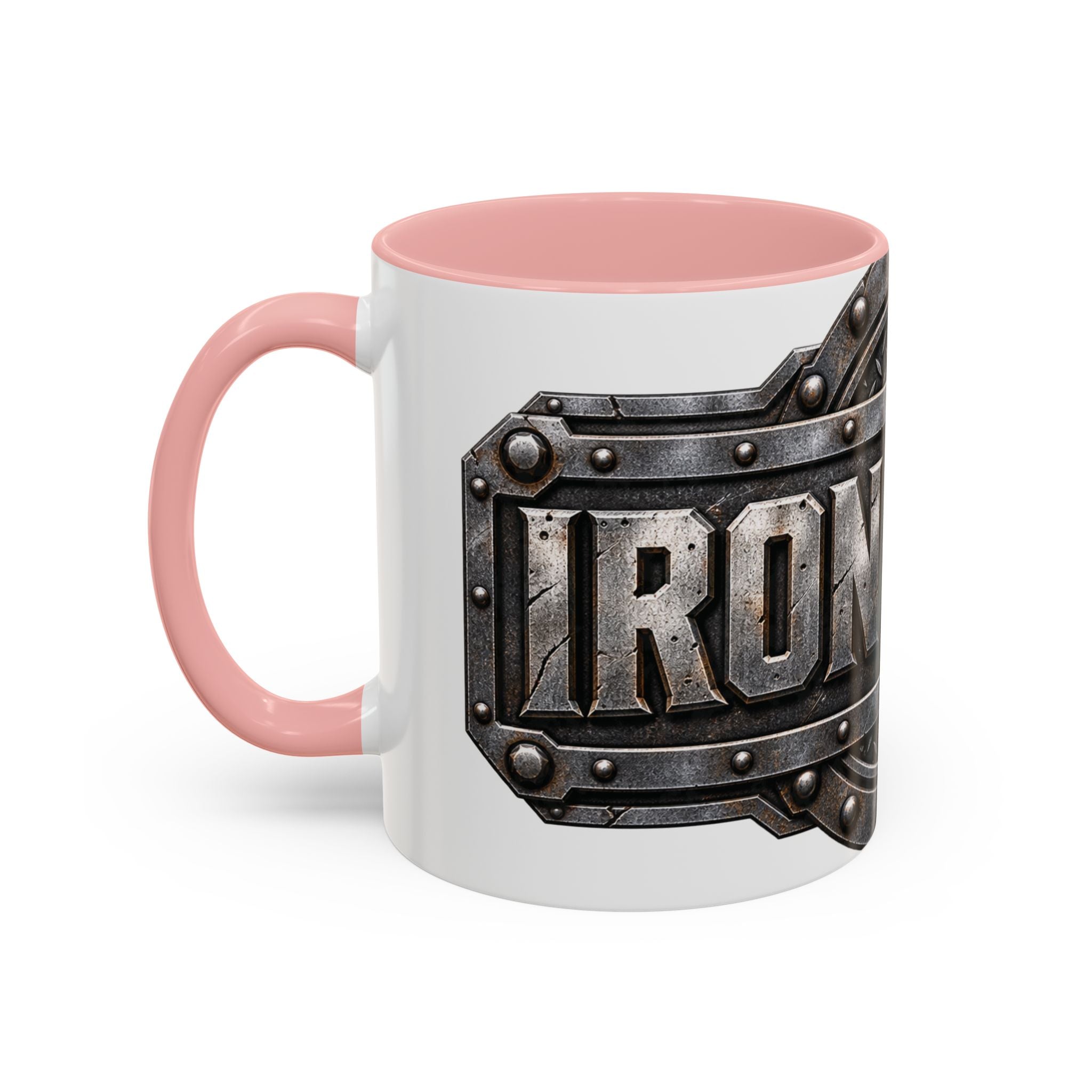 Metal Shield Coffee Mug — 'Iron Clad' Rustic Industrial Accent Mug