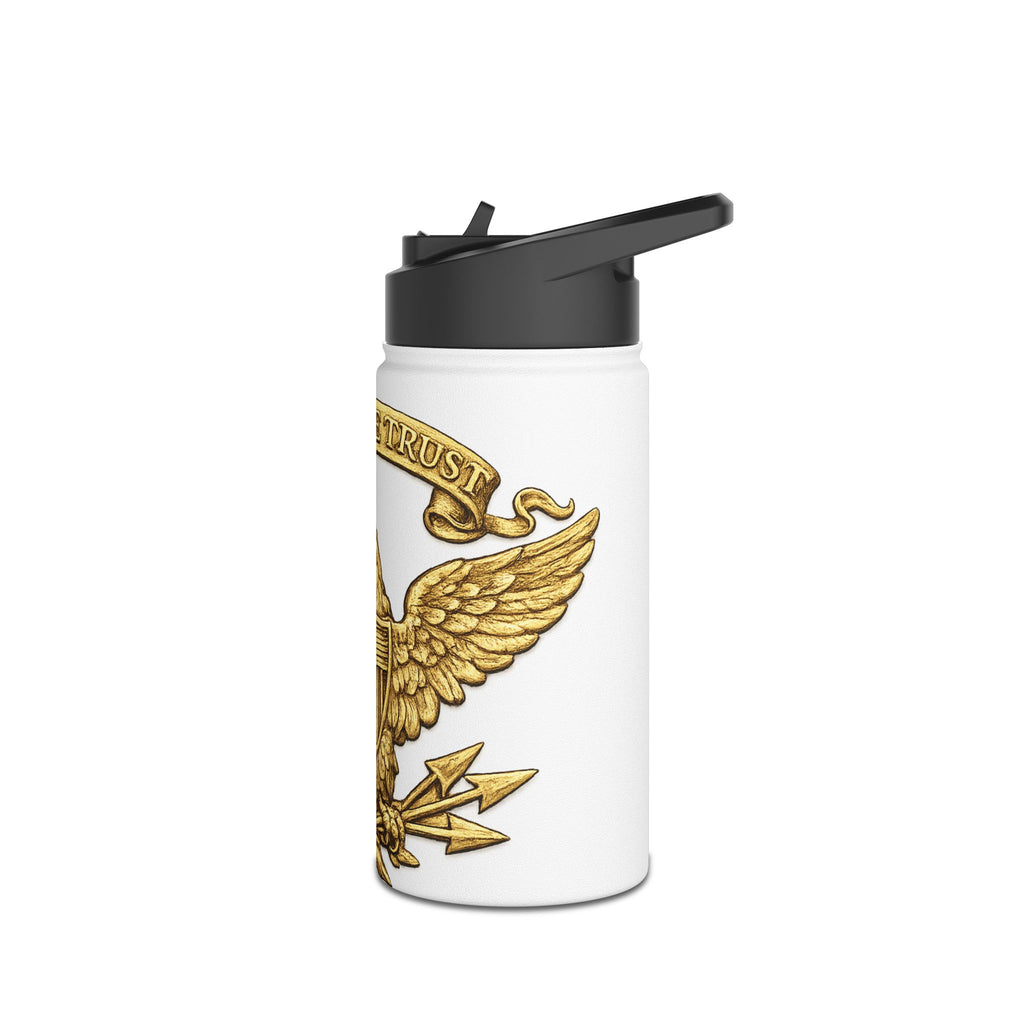 Patriotic Eagle Stainless Steel Water Bottle — "In God We Trust" Design