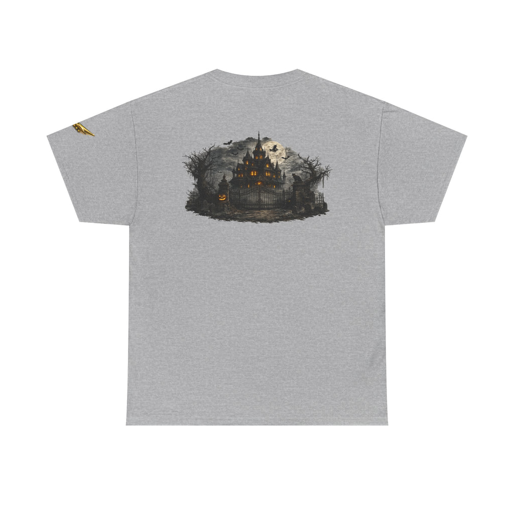 Haunted Mansion Tee — Spooky Gothic Castle Graphic T-Shirt