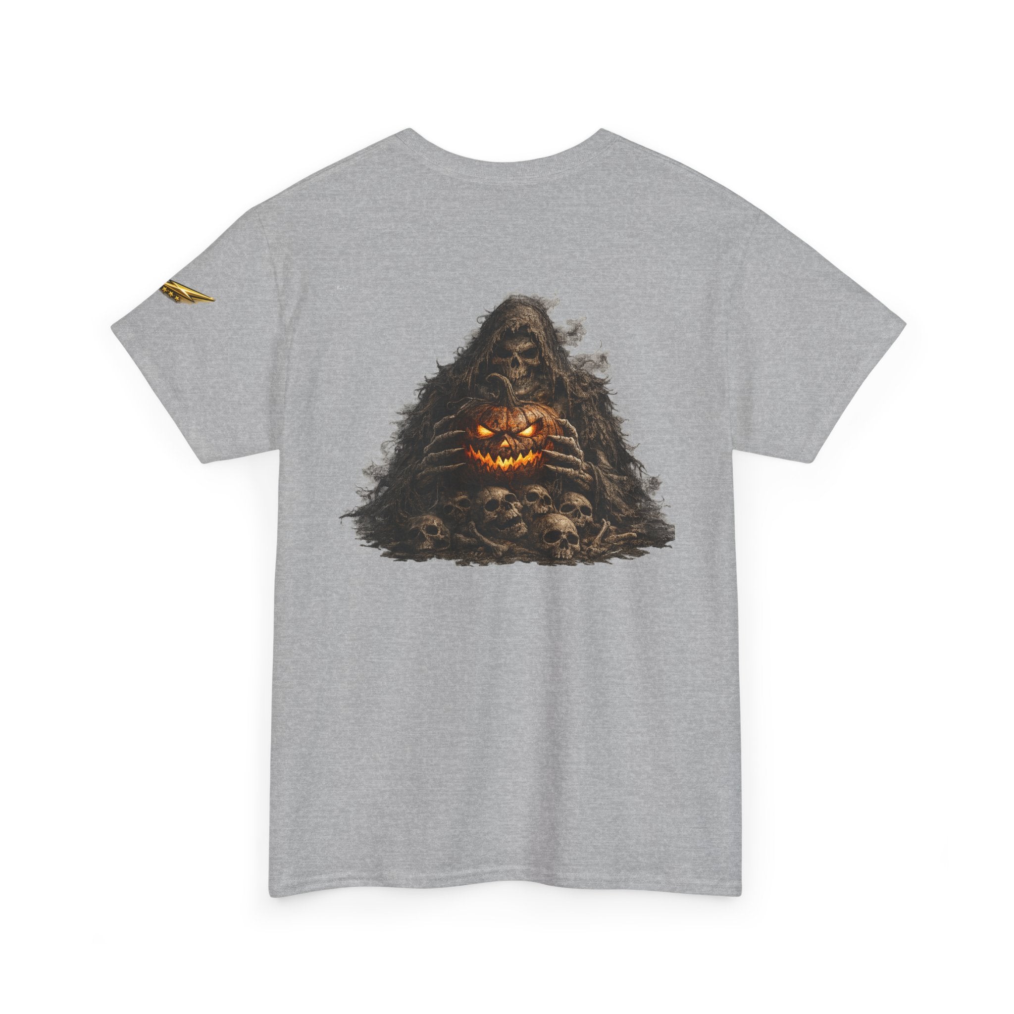 Halloween Pumpkin Pile T-Shirt — Spooky Jack-O'-Lantern Pile Graphic Tee