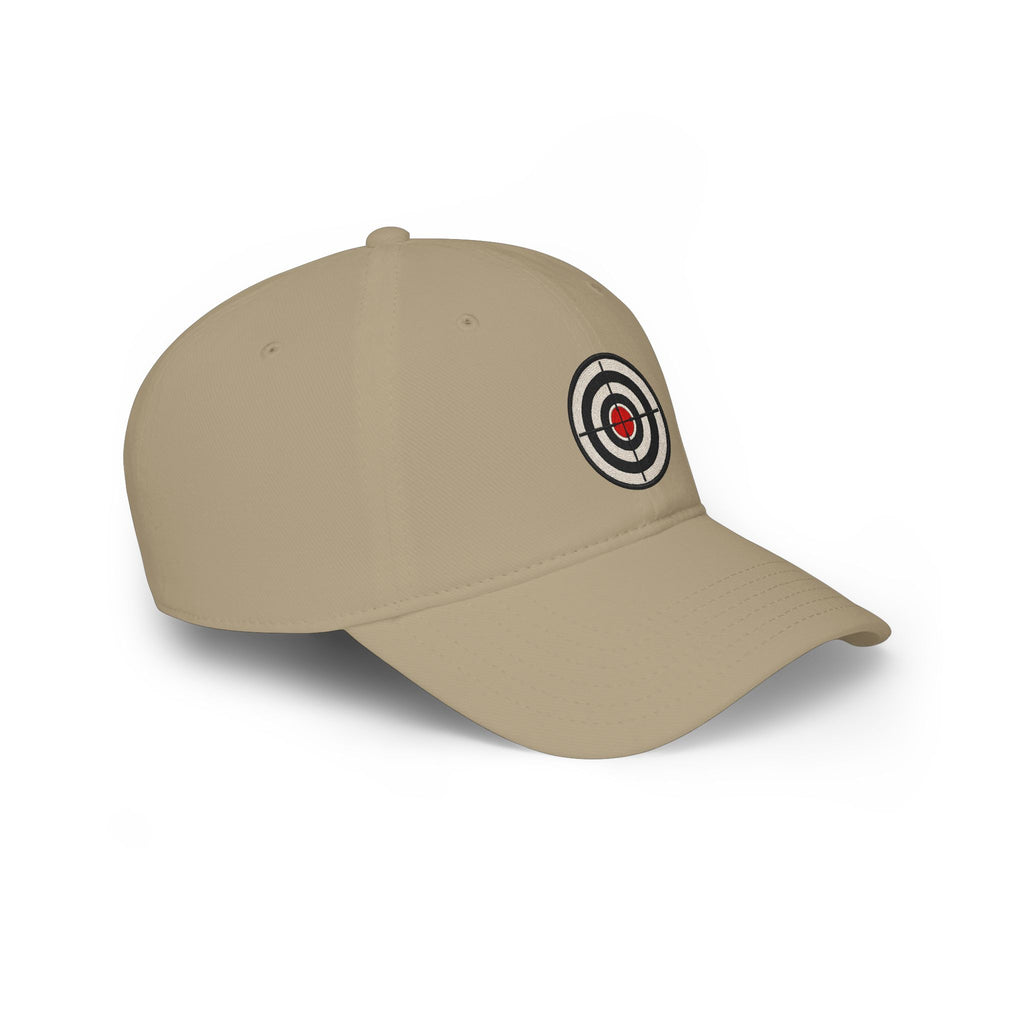 Target Bullseye Baseball Cap — Red Low Profile Hat