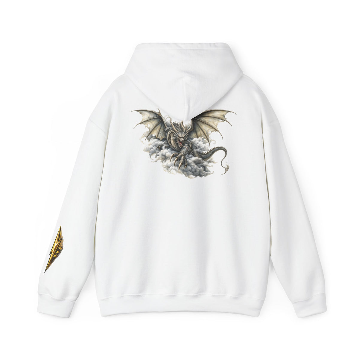 Dragon Cloud Hoodie — Fantasy Dragon Back Graphic Sweatshirt