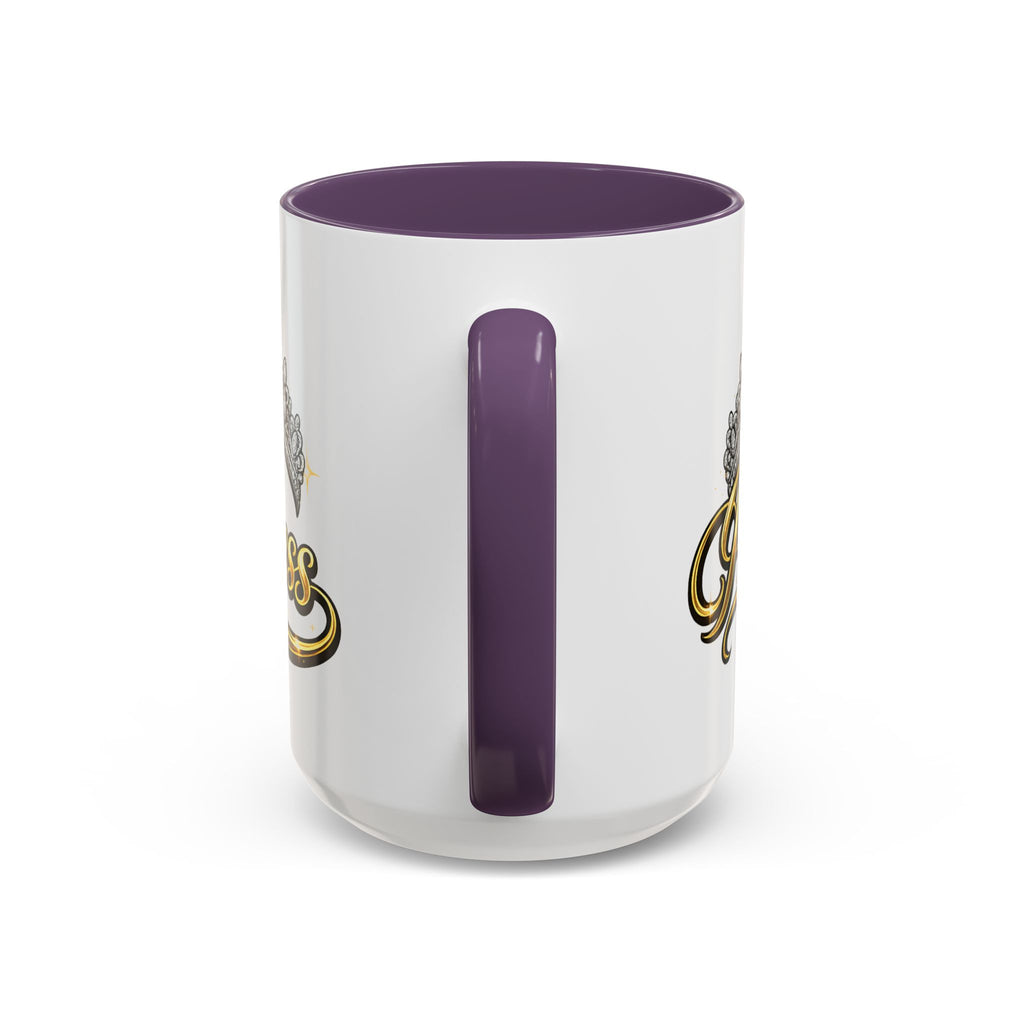 Princess Crown Accent Coffee Mug — Gold Script 11/15oz