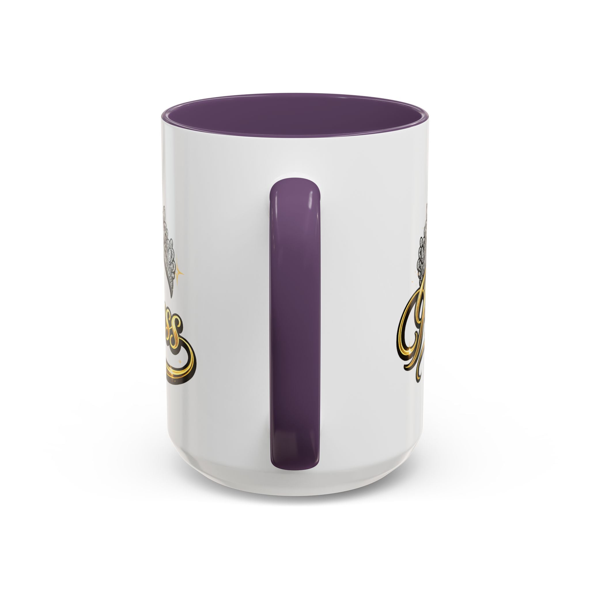 Princess Crown Accent Coffee Mug — Gold Script 11/15oz
