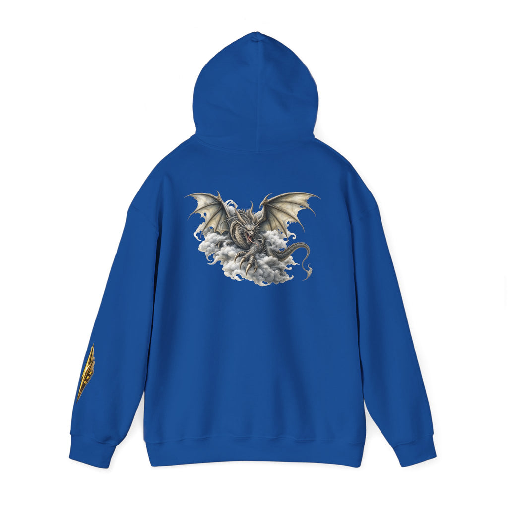 Dragon Cloud Hoodie — Fantasy Dragon Back Graphic Sweatshirt