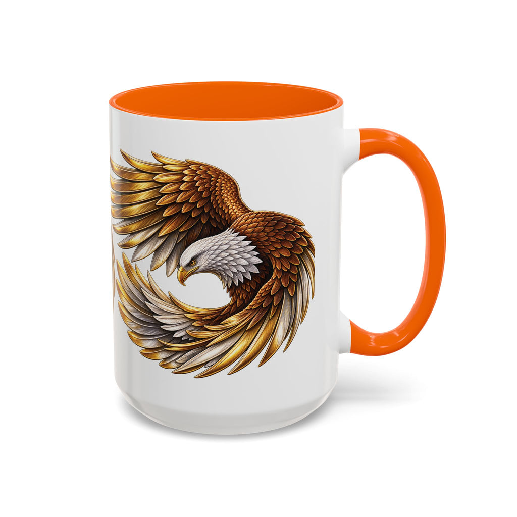Golden Eagle Coffee Mug — Accent Ceramic Mug with Majestic Eagle Design