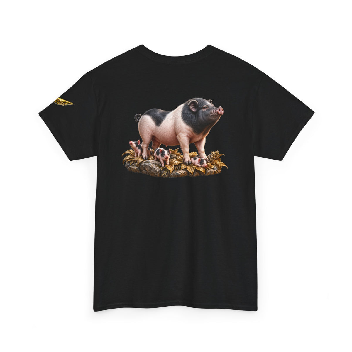 Pig Graphic Tee — Vintage Farm Pig Illustration Shirt