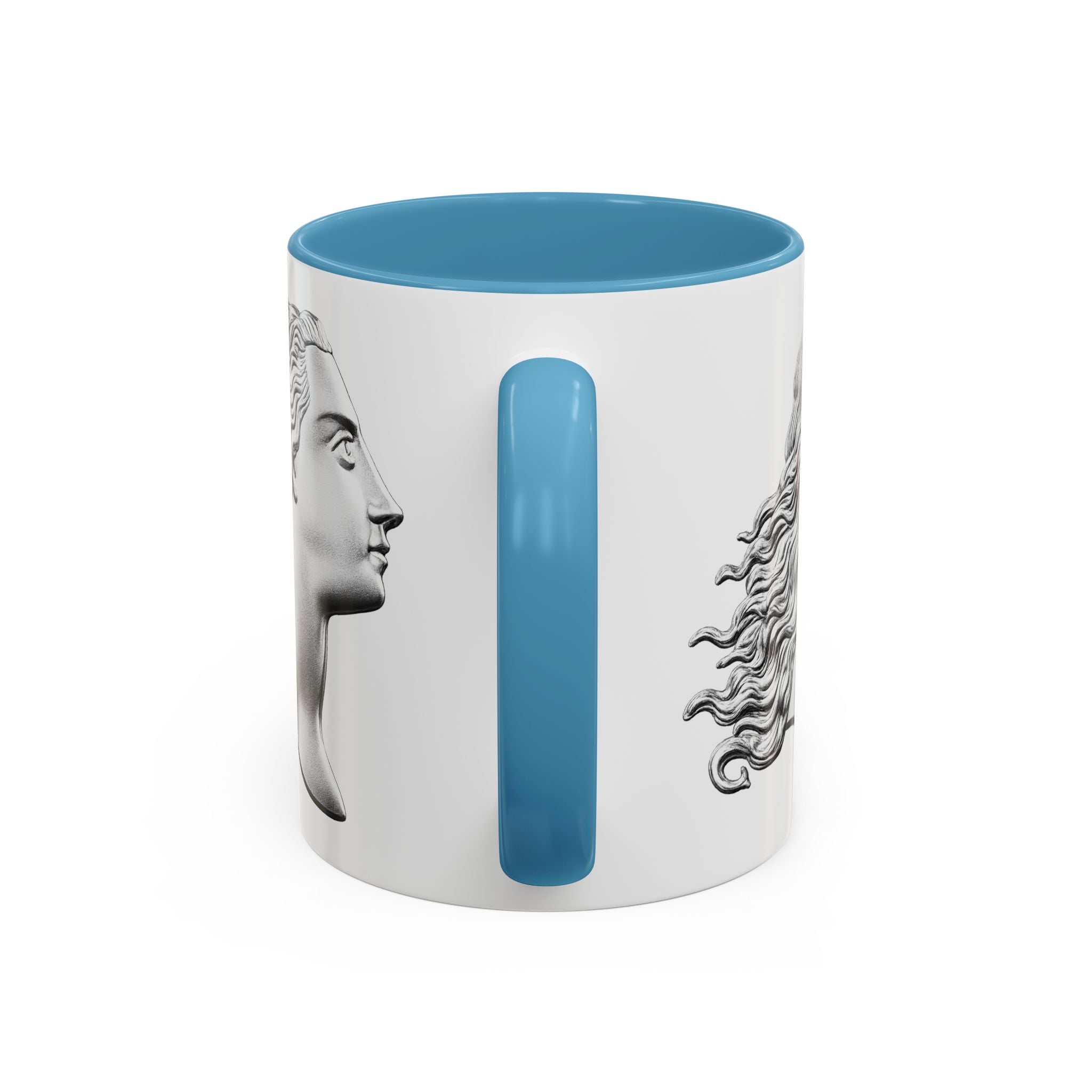 Sculpted Profile Accent Coffee Mug — Classical Bust Design (11/15 oz)
