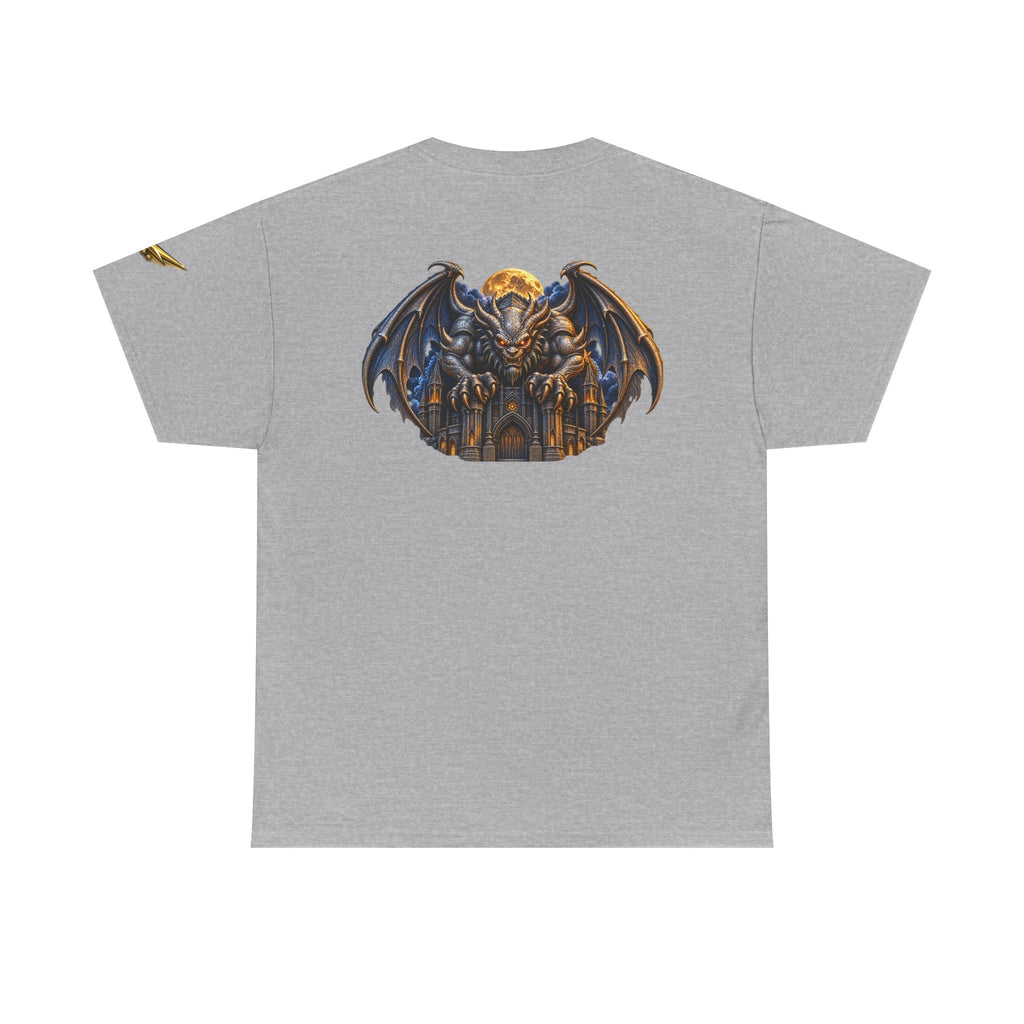 Gothic Gargoyle Tee — Dark Cathedral Winged Demon Graphic T-Shirt