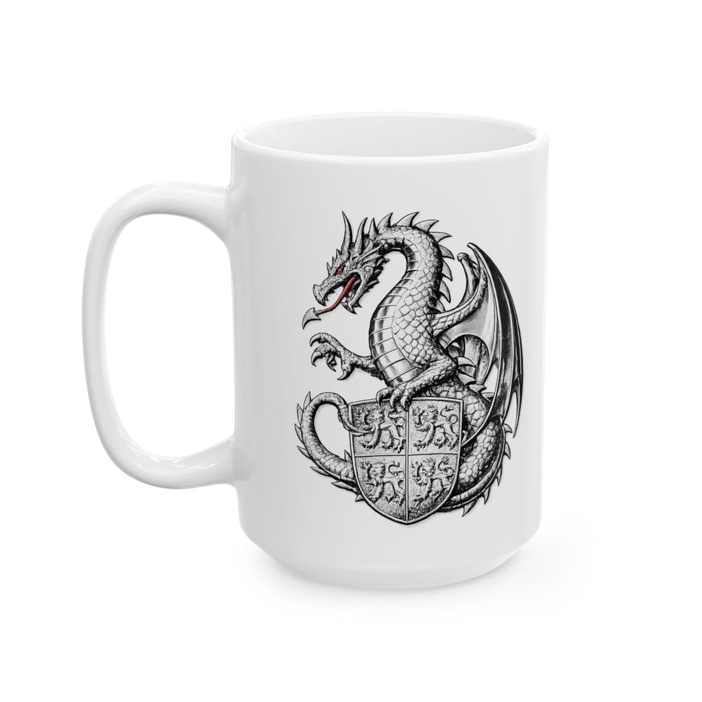 Dragon Ceramic Mug — Gothic Fantasy 11oz & 15oz Coffee Cup