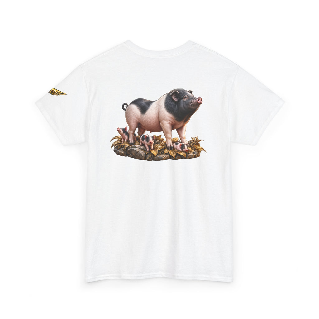 Pig Graphic Tee — Vintage Farm Pig Illustration Shirt
