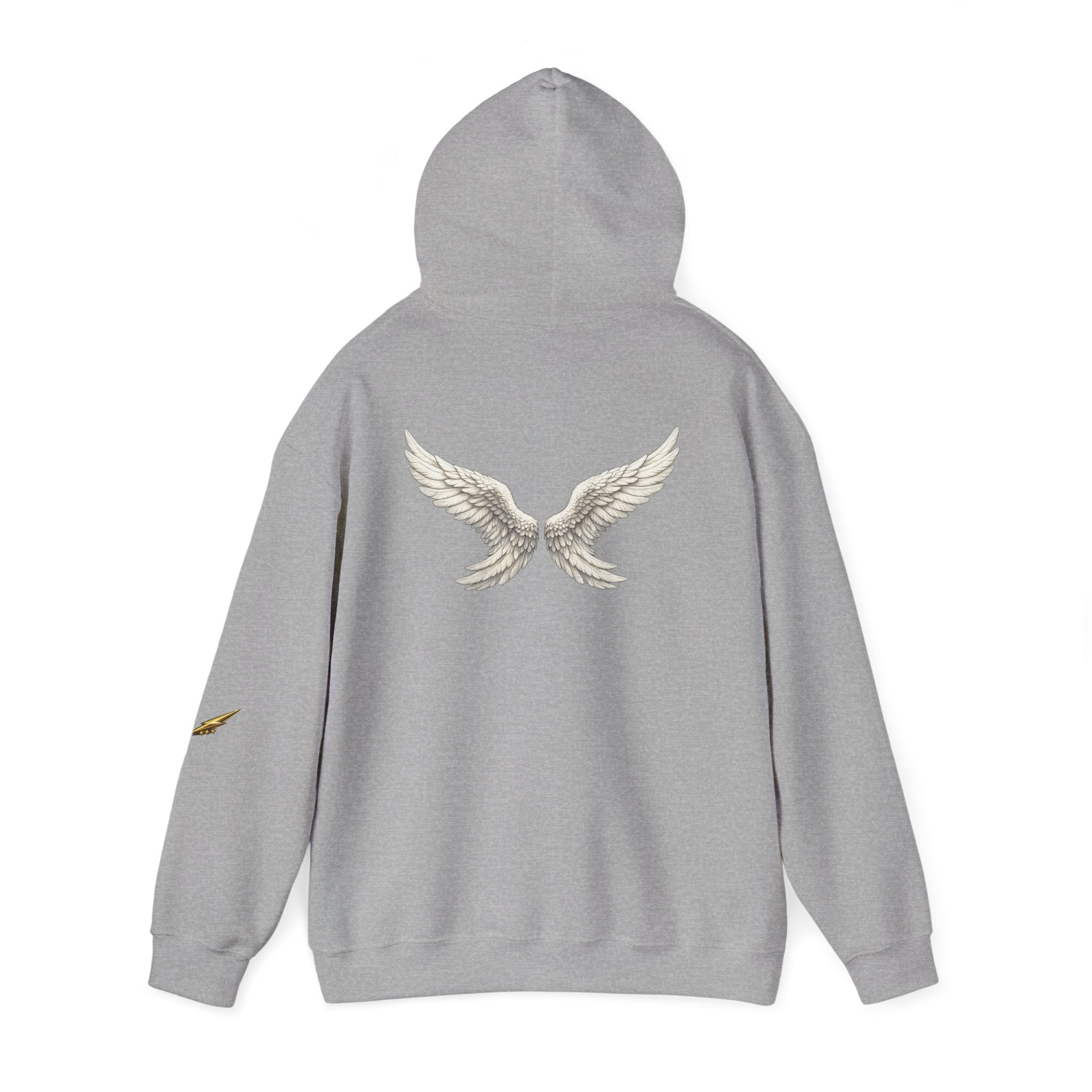 Angel Wings Hoodie — White Back Graphic Pullover