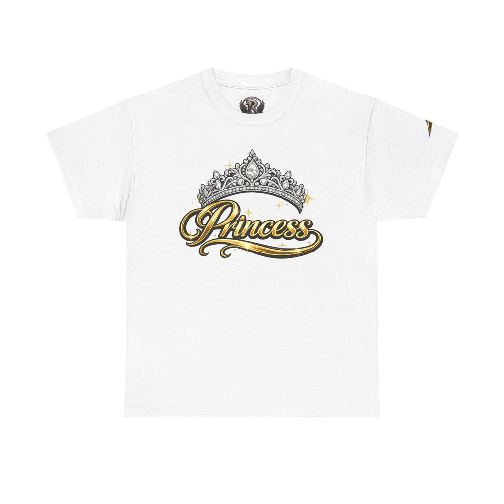 Princess Tiara T-Shirt — Gold Script Graphic Tee