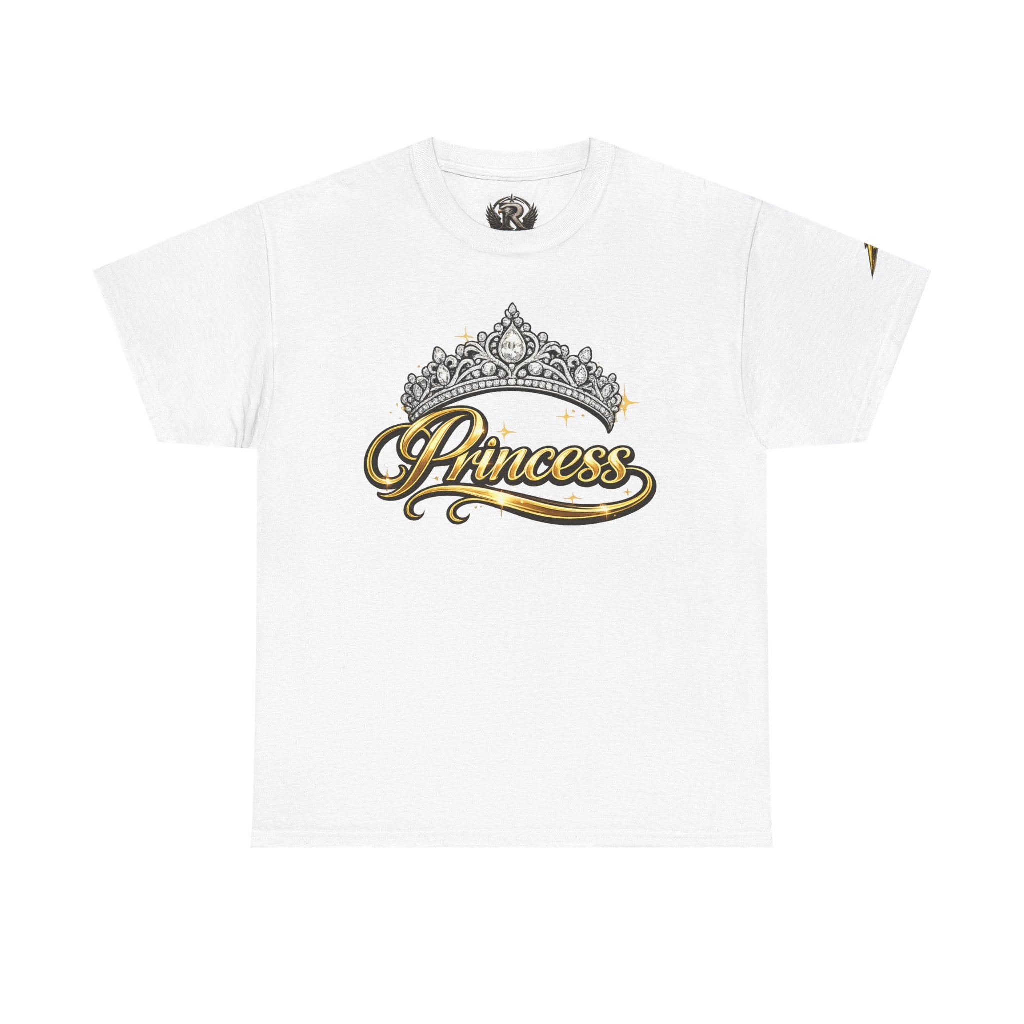 Princess Tiara T-Shirt — Gold Script Graphic Tee