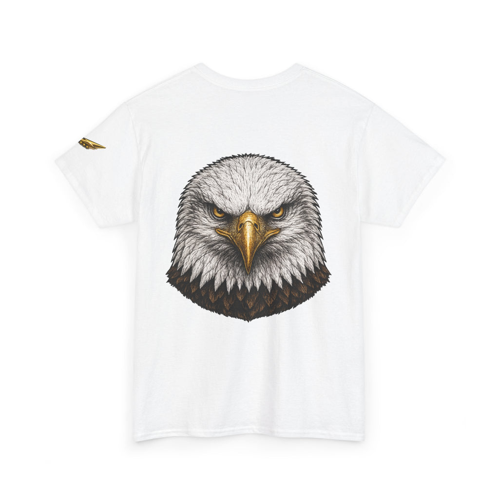 Eagle Head Graphic T‑Shirt — Fierce Bald Eagle Back Print