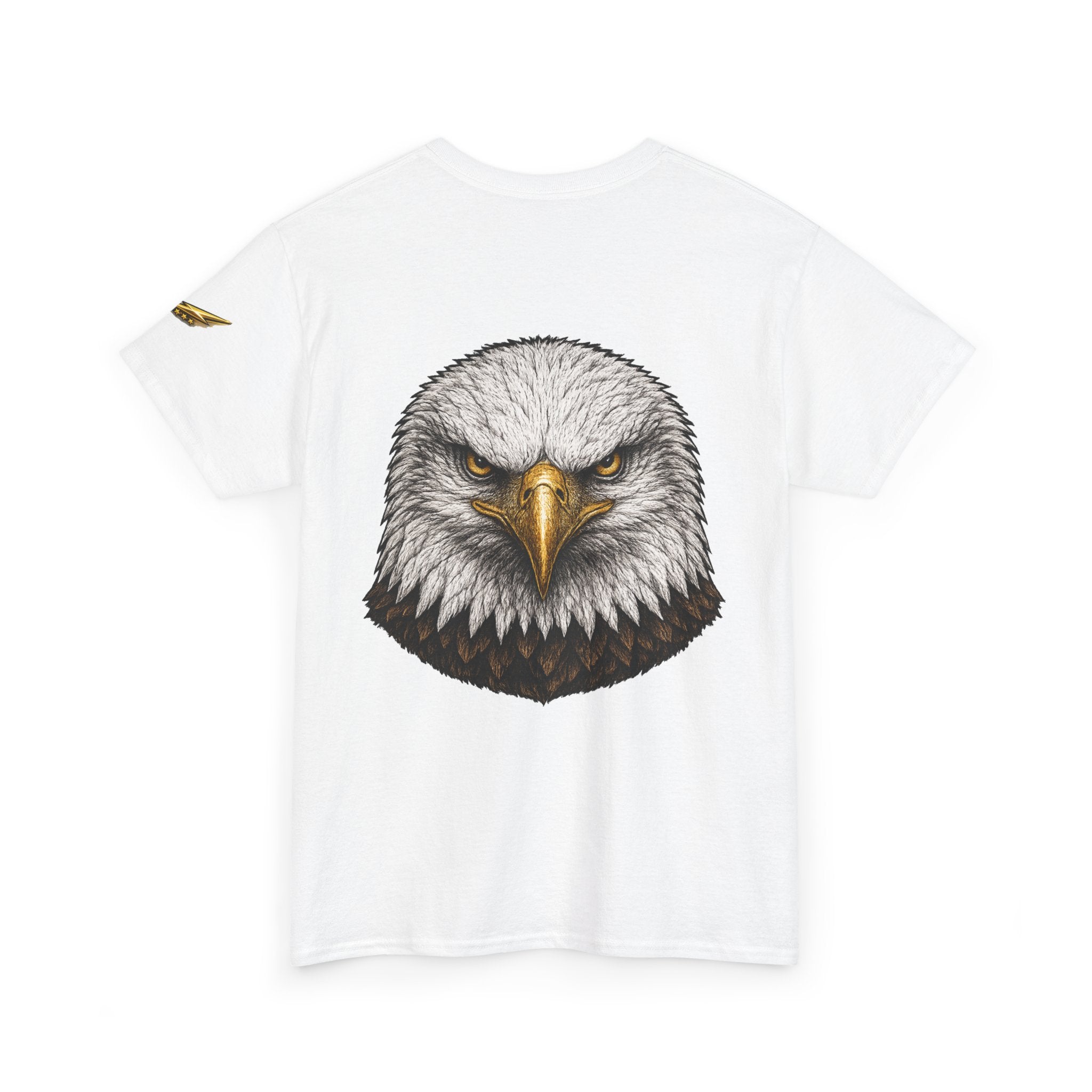 Eagle Head Graphic T‑Shirt — Fierce Bald Eagle Back Print
