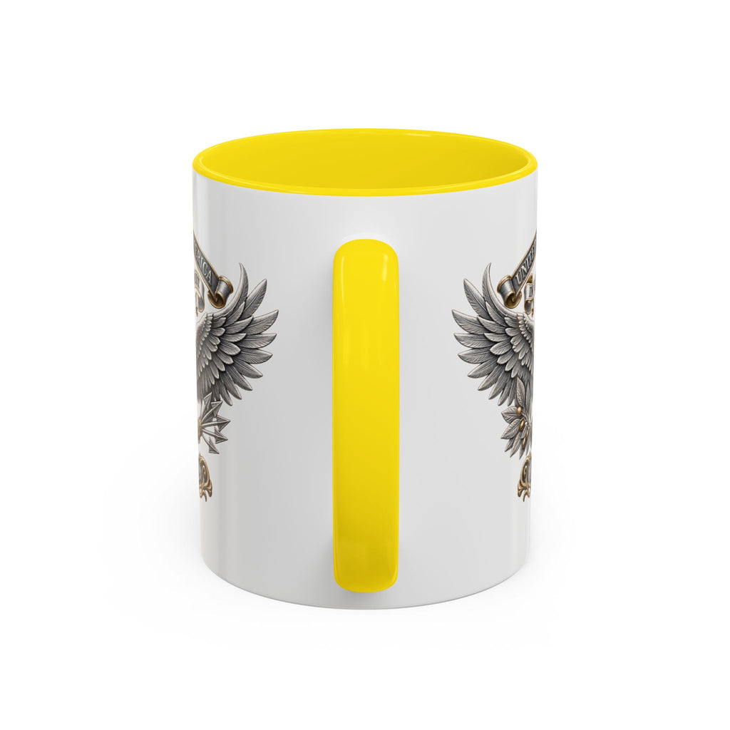 Eagle Shield Accent Coffee Mug — Patriotic "In God We Trust" Design