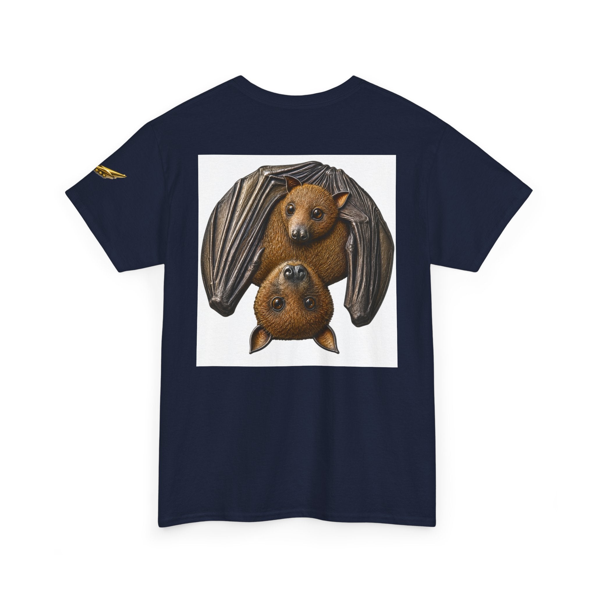 Bat Duo Graphic Tee — Cute Hanging Bats Back Print T-Shirt