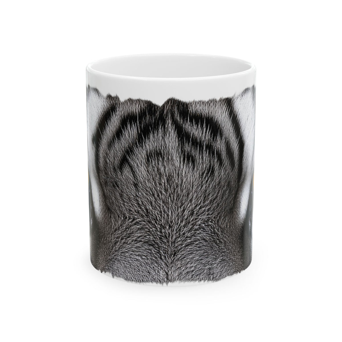 Tiger Eyes Ceramic Mug – Realistic Close-Up Animal Print Coffee Cup (11oz, 15oz)