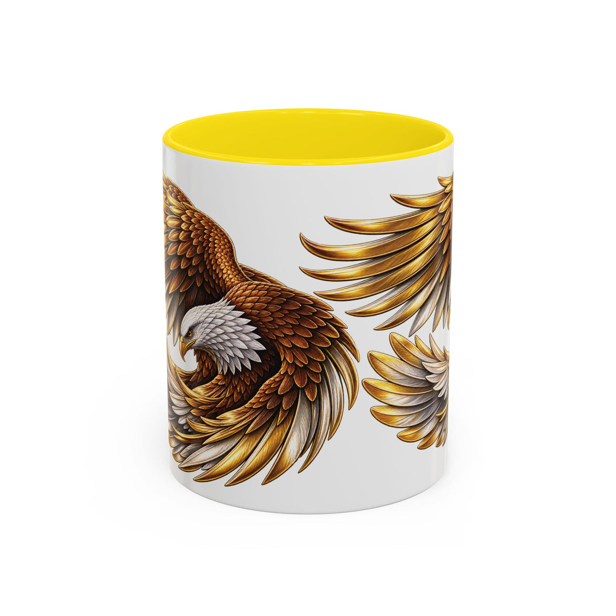 Golden Eagle Coffee Mug — Accent Ceramic Mug with Majestic Eagle Design