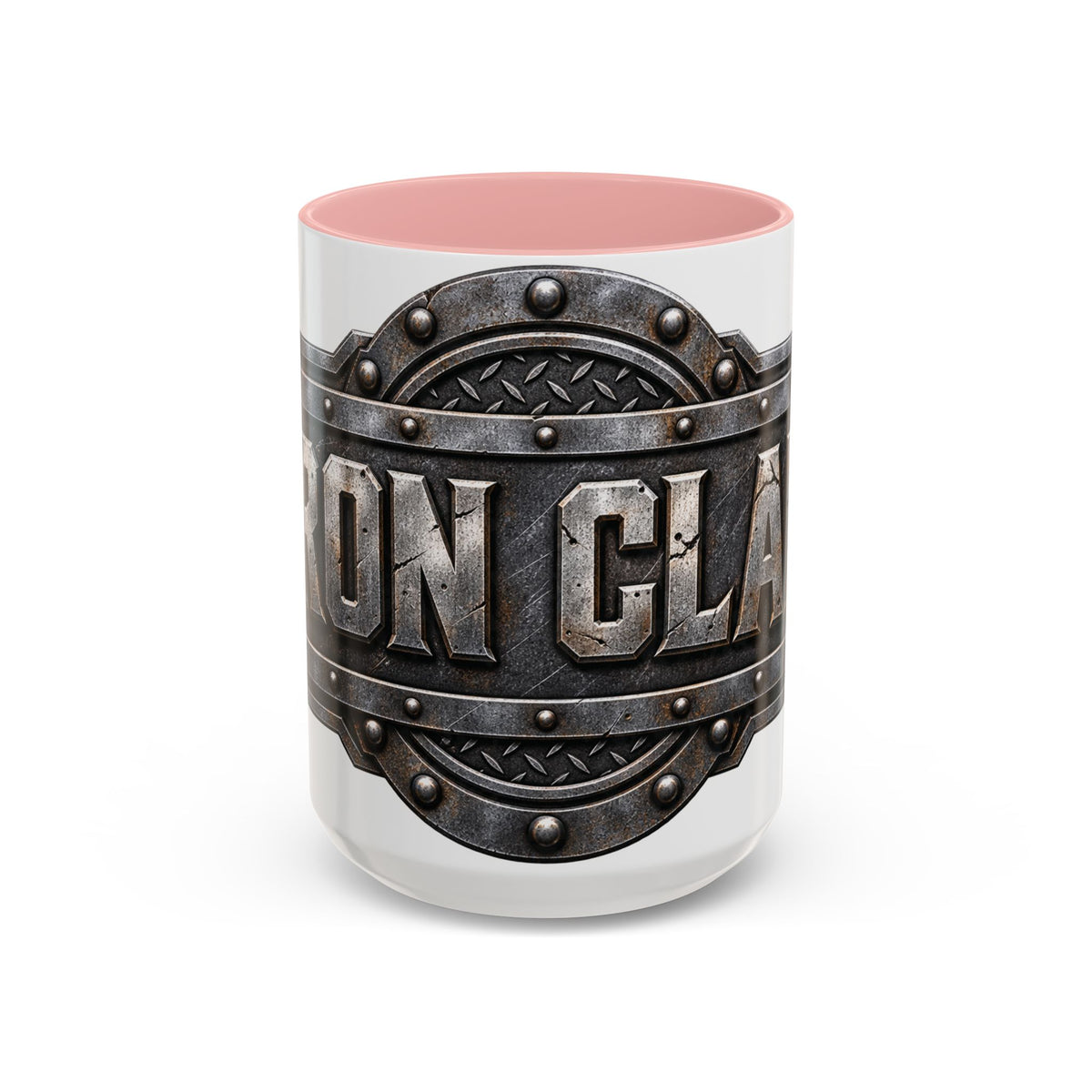 Metal Shield Coffee Mug — 'Iron Clad' Rustic Industrial Accent Mug