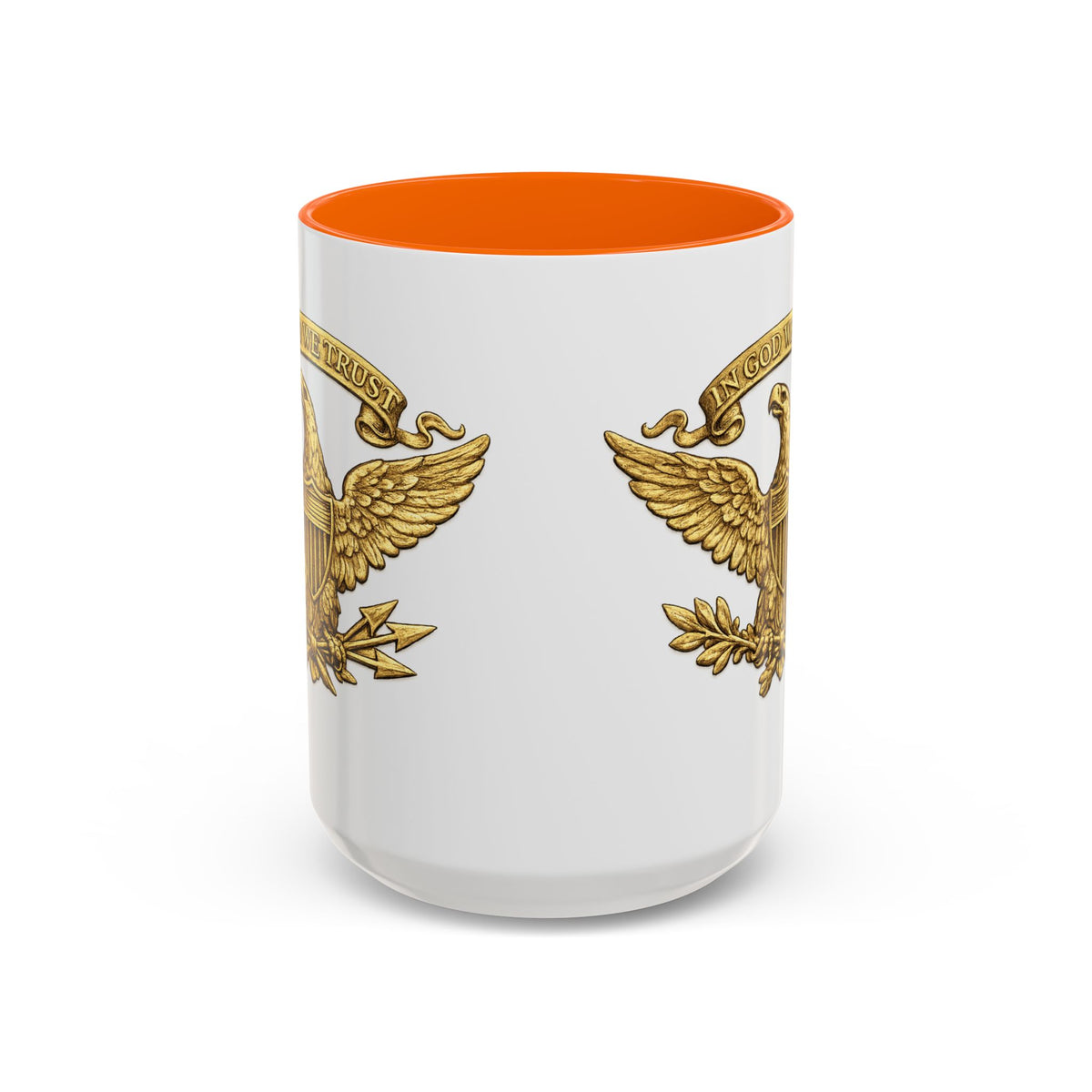 Gold Eagle 'In God We Trust' Accent Coffee Mug — Patriotic 11/15oz