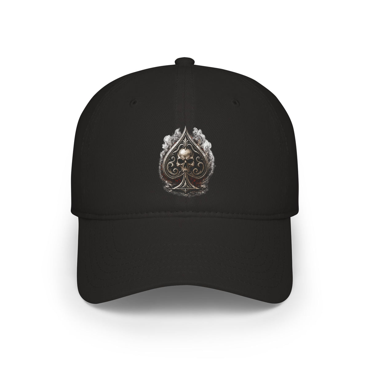 Skull Ace Embroidered Baseball Cap