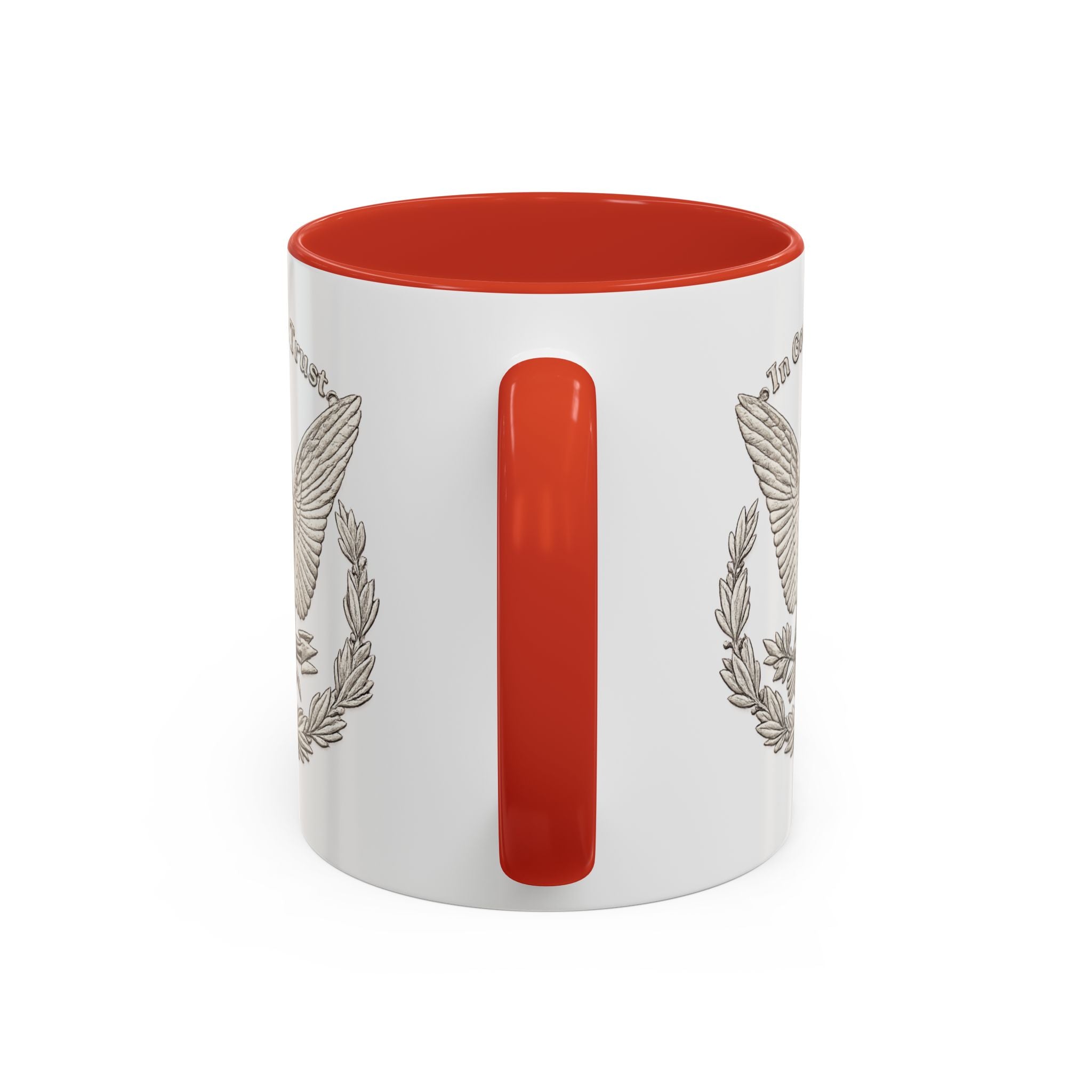 Eagle Emblem Coffee Mug — "In God We Trust" Accent Ceramic Mug (11/15oz)