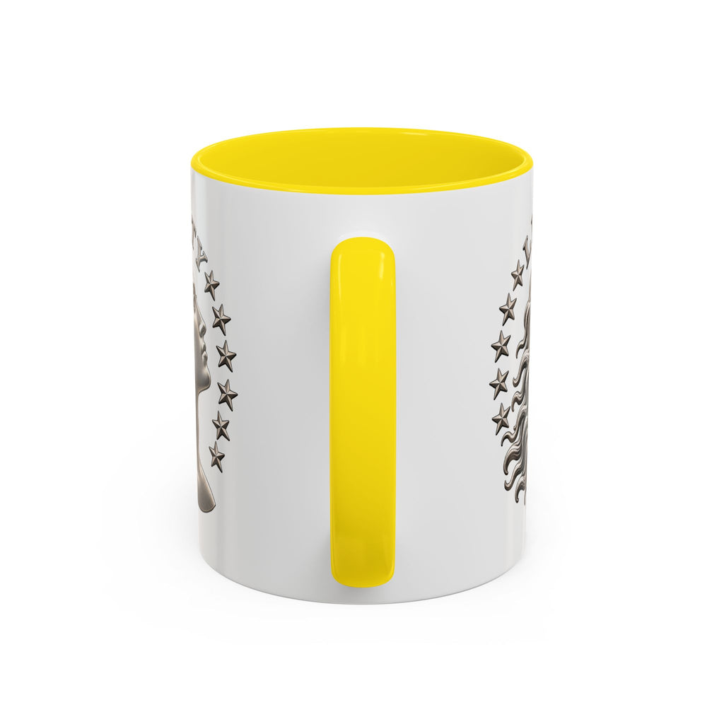 Liberty Coin Accent Coffee Mug — Vintage Lady Head Design (11/15 oz)