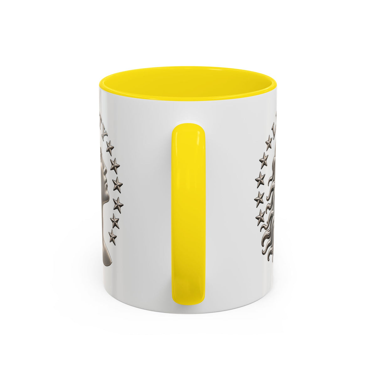 Liberty Coin Accent Coffee Mug — Vintage Lady Head Design (11/15 oz)