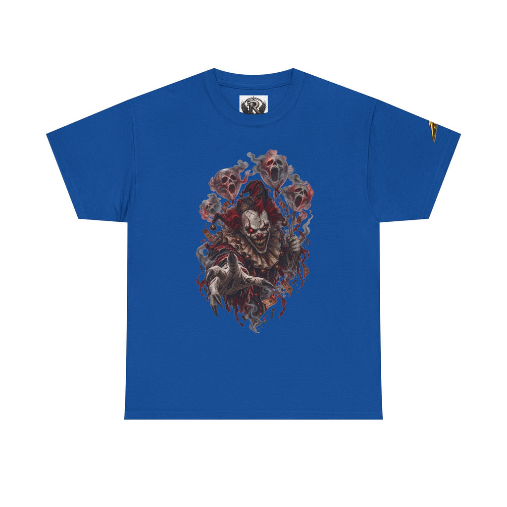 Horror Clown Graphic Tee — Dark Creepy Skull & Roses T-Shirt