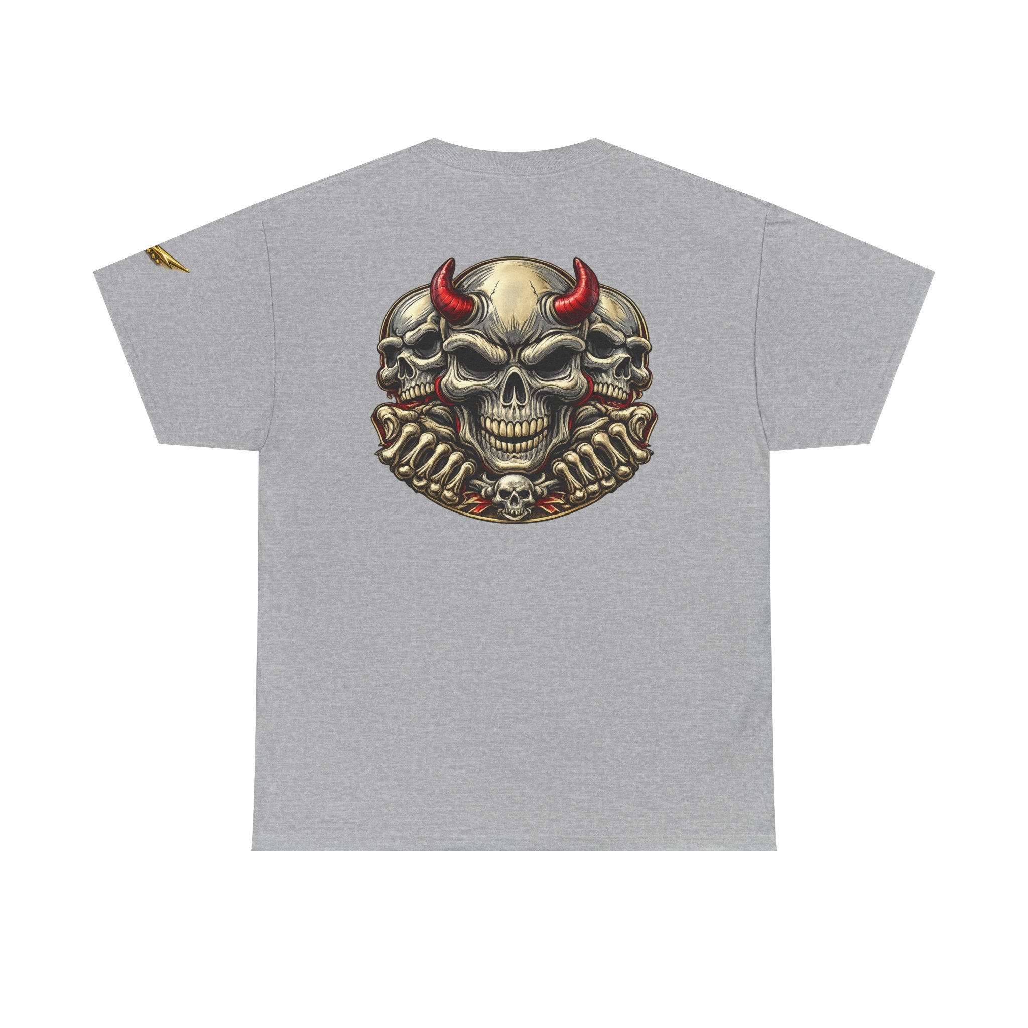 Devil Skull Tee — Gothic Skull Back Graphic T-Shirt