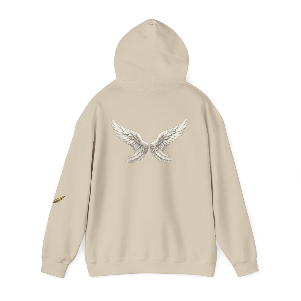 Angel Wings Hoodie — White Back Graphic Pullover