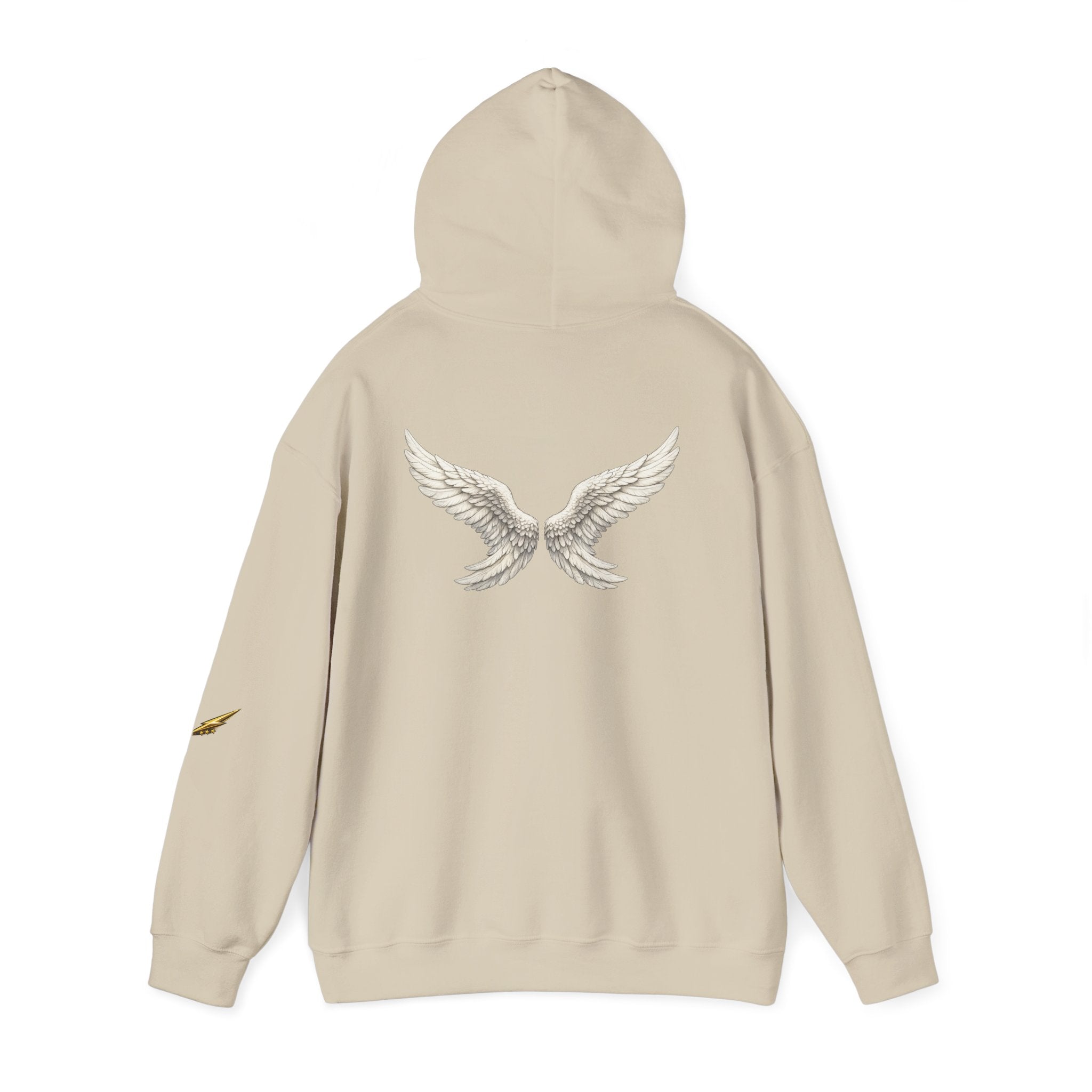 Angel Wings Hoodie — White Back Graphic Pullover