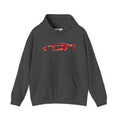 Car Silhouette Hoodie – Red Flame Sports Car Graphic