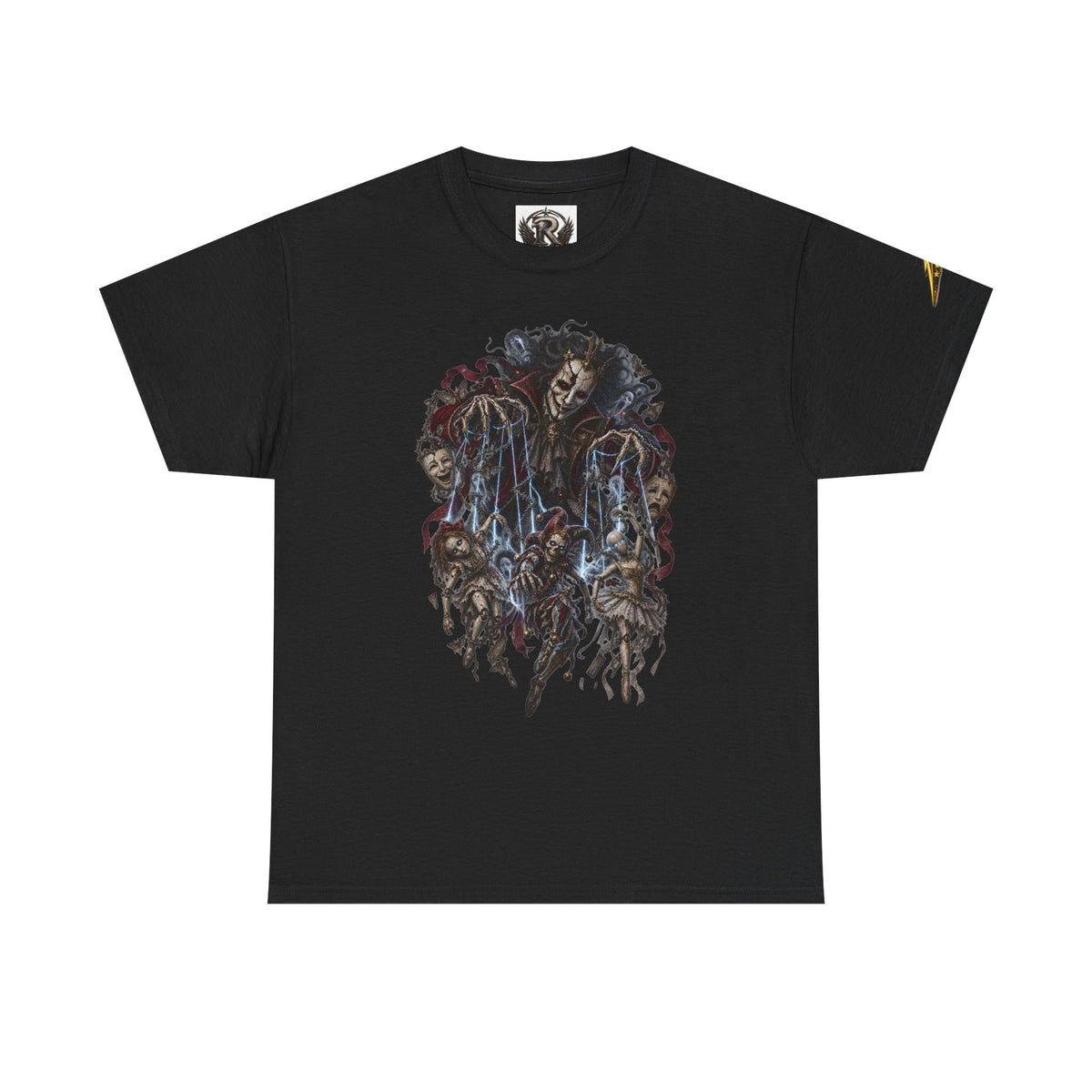 Grim Reaper Illustration Tee — Dark Gothic Skeleton Graphic T-Shirt