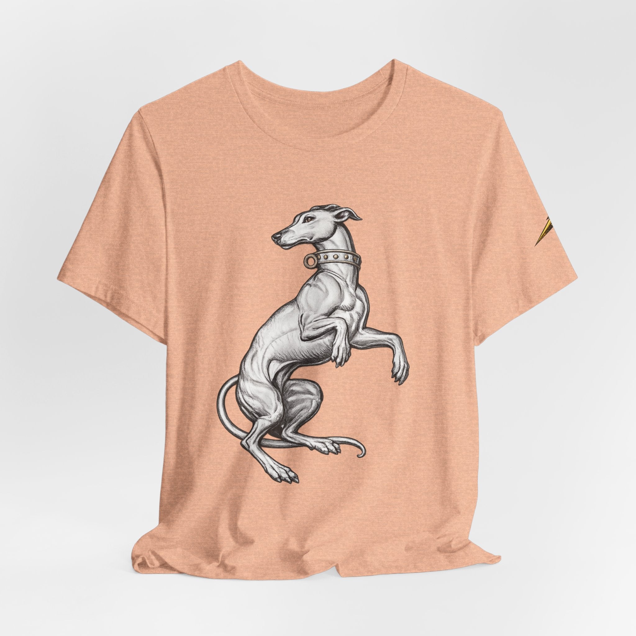 Greyhound Illustration T‑Shirt — Elegant Whippet Dog Art Tee