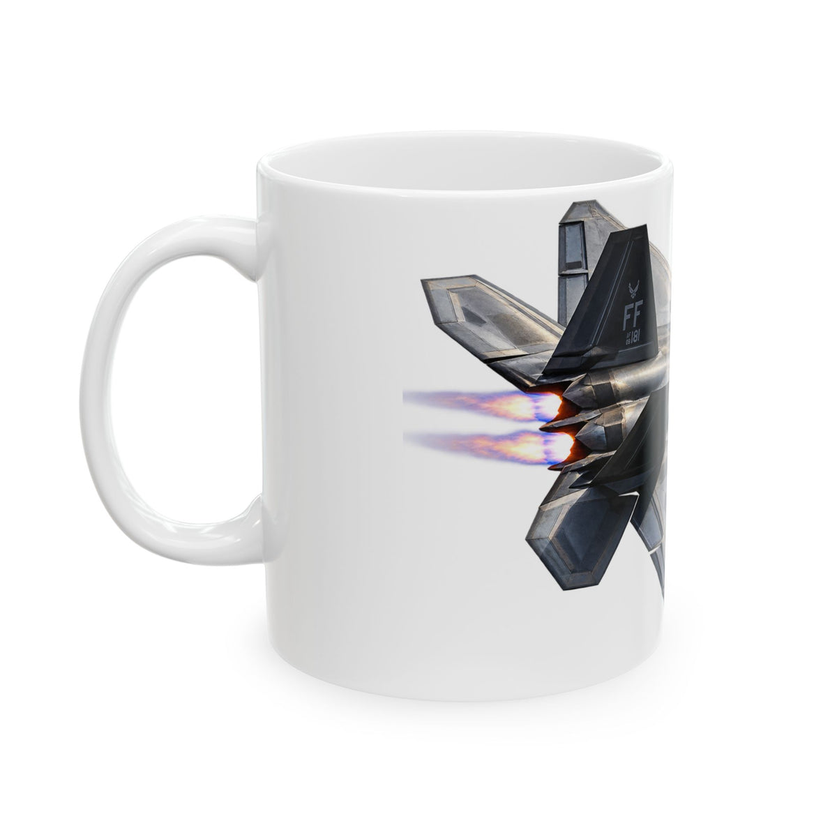 Stealth Fighter Ceramic Mug – Military Jet Coffee Cup (11oz/15oz)