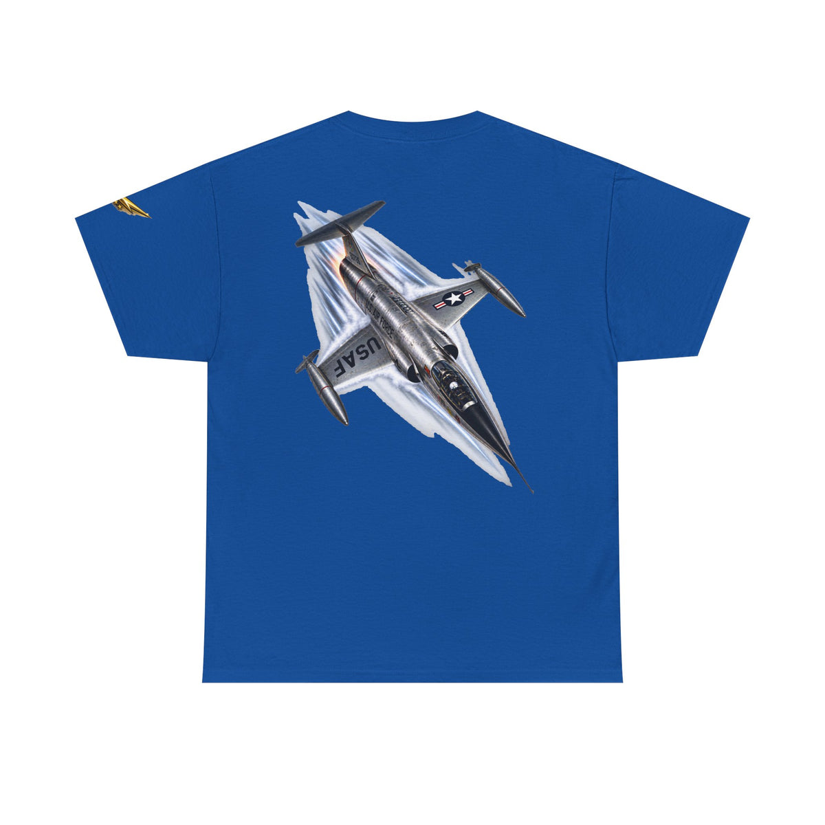Aviation Fighter Jet T-Shirt — Vintage USAF Flag Graphic Tee