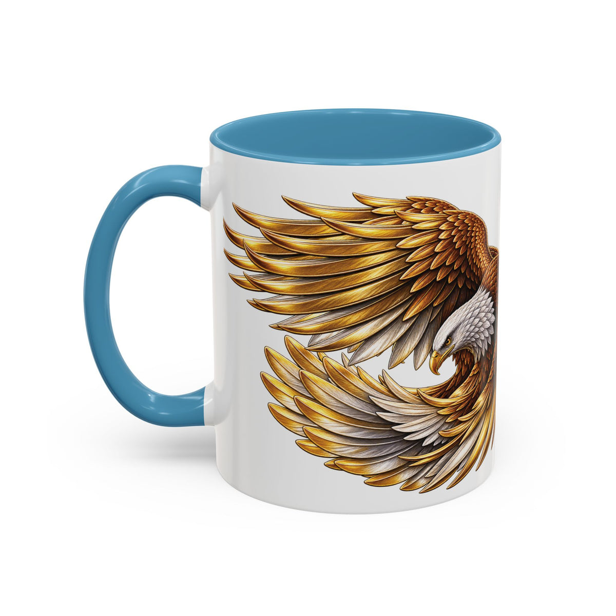 Golden Eagle Coffee Mug — Accent Ceramic Mug with Majestic Eagle Design