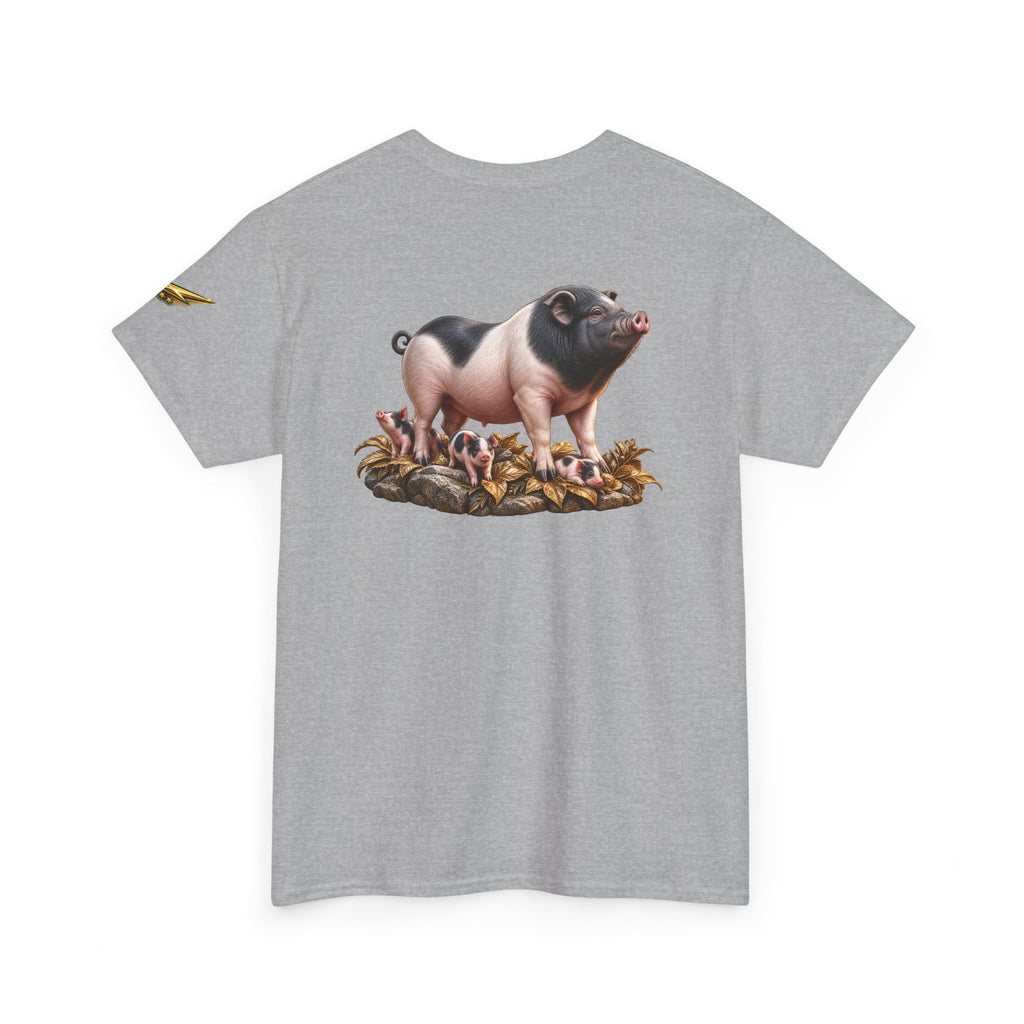Pig Graphic Tee — Vintage Farm Pig Illustration Shirt