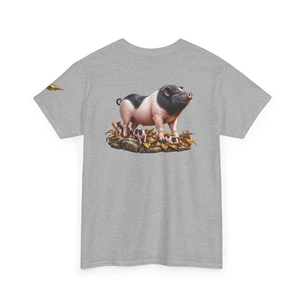 Pig Graphic Tee — Vintage Farm Pig Illustration Shirt