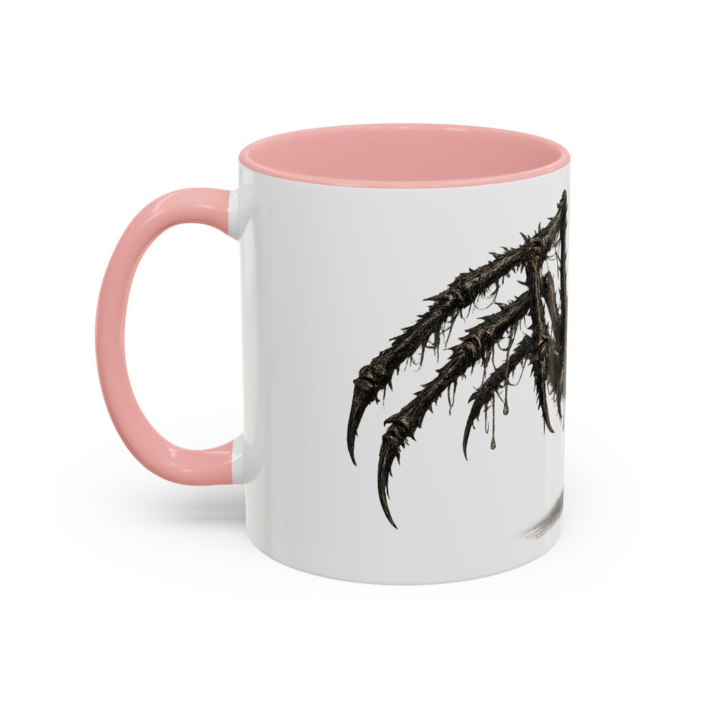 Spider Horror Accent Coffee Mug — Creepy Red-Eyed Arachnid Design (11/15oz)